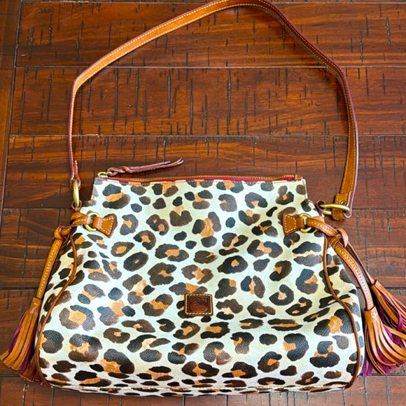 Dooney and Bourke “Sample Bag” shoulder satchel ONE OF A KIND OOAK cheetah EUC - Picture 1 of 8